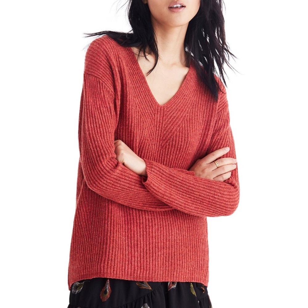 Madewell | Woodside Pullover Sweater in Red